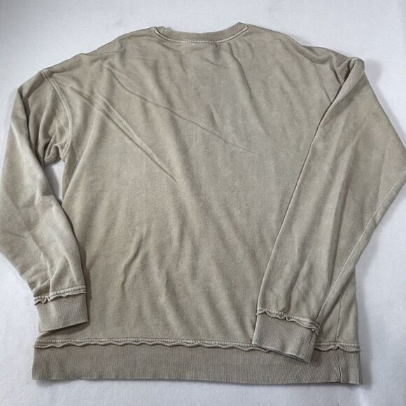 Thrashed Vintage Sweatshirt Sun Faded Beige Distressed Gothic Grunge - Picture 3 of 8